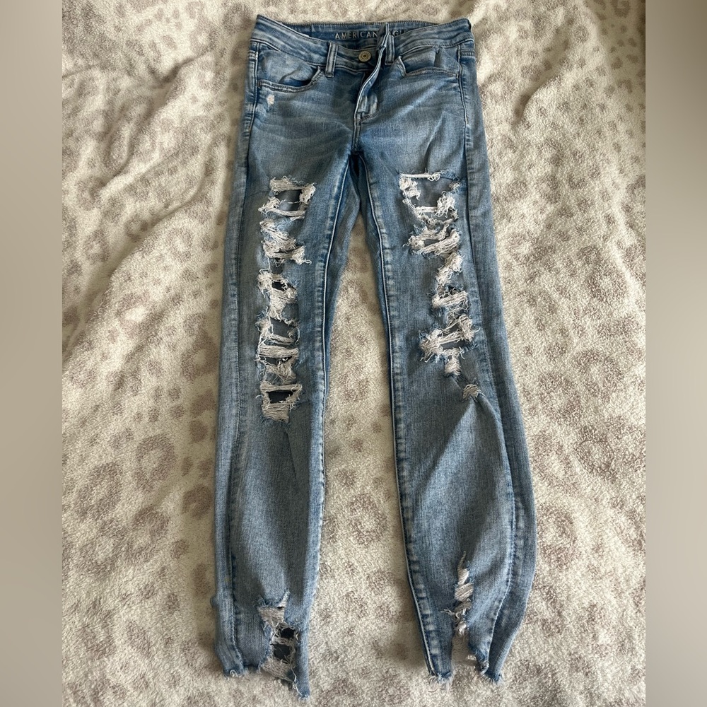 American Eagle ripped jeans